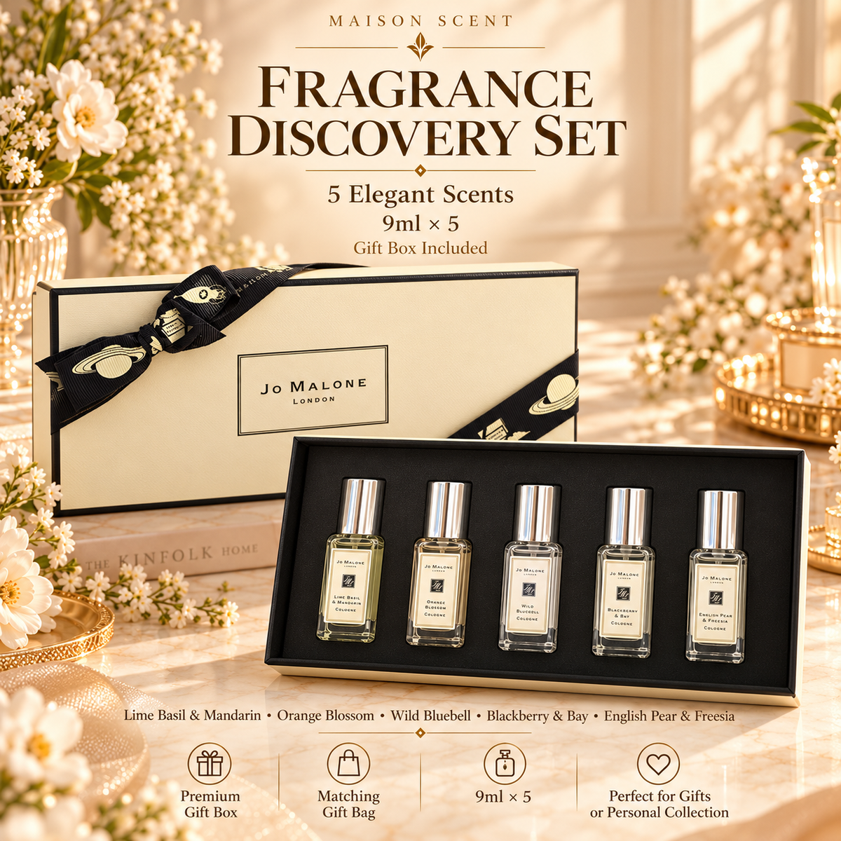 Fresh & Floral Fragrance Set · 5 × 9ml